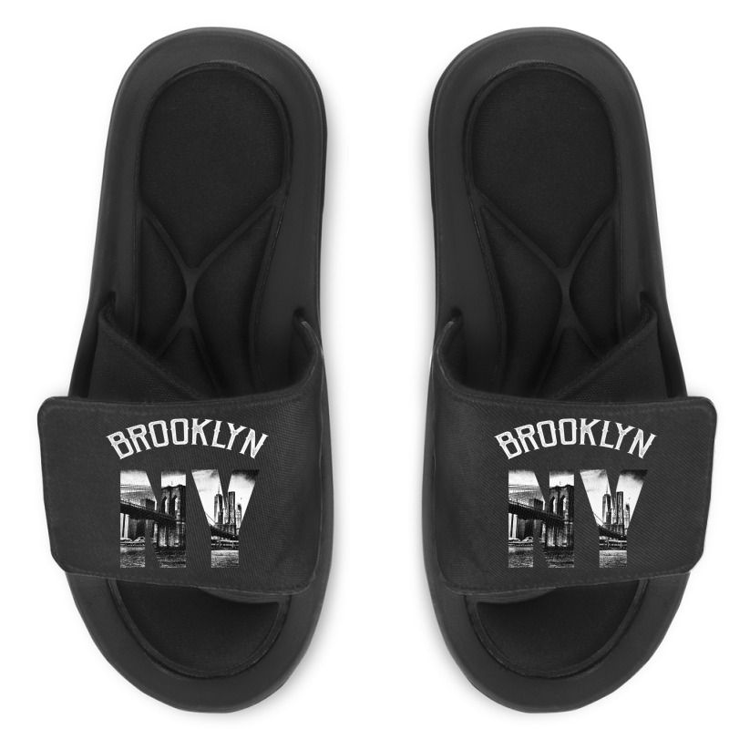 Brooklyn New York Skyline Hoodie Brooklyn Sweatshirt Slide Sandal | Artistshot