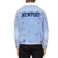 Newport Rhode Island Collegiate Style Varsity Block Letter T Shirt Unisex Sherpa-lined Denim Jacket | Artistshot