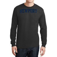 Newport Rhode Island Collegiate Style Varsity Block Letter T Shirt Long Sleeve Shirts | Artistshot