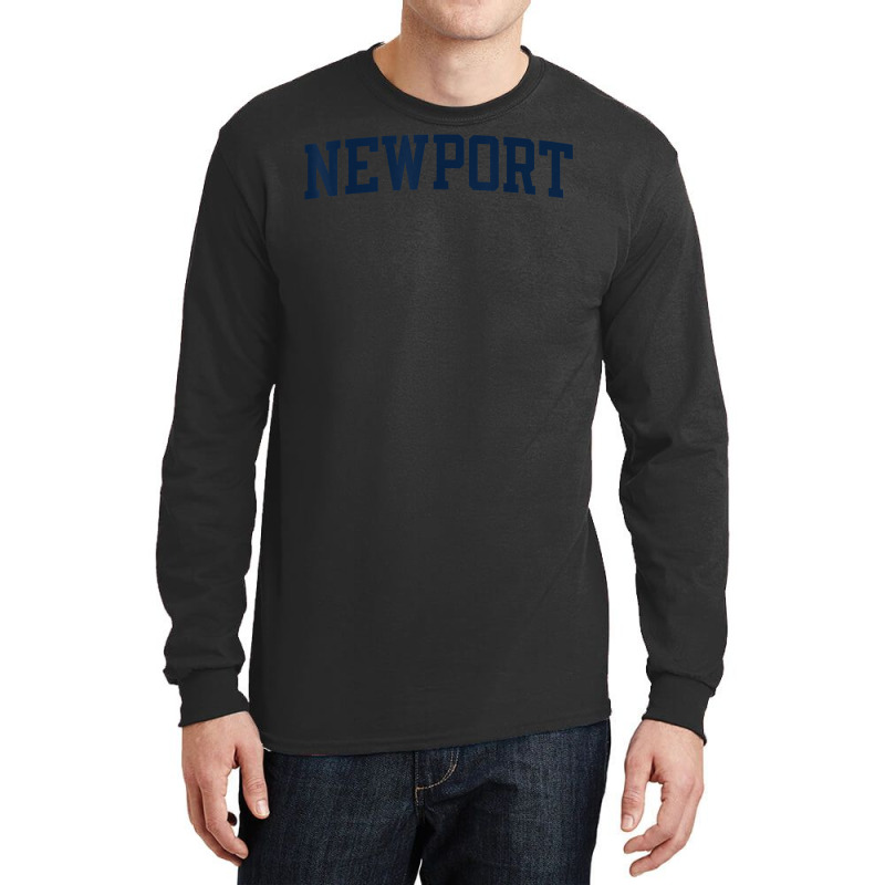 Newport Rhode Island Collegiate Style Varsity Block Letter T Shirt Long Sleeve Shirts by alysestick8m7 | Artistshot