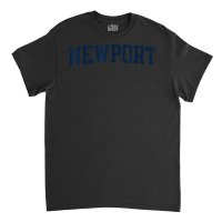 Newport Rhode Island Collegiate Style Varsity Block Letter T Shirt Classic T-shirt | Artistshot