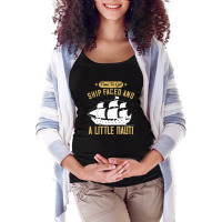 Time To Get Ship Faced And A Little Nauti Shirt Maternity Scoop Neck T-shirt | Artistshot