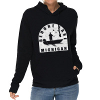 Bedore Lake Fishing Michigan Lightweight Hoodie | Artistshot