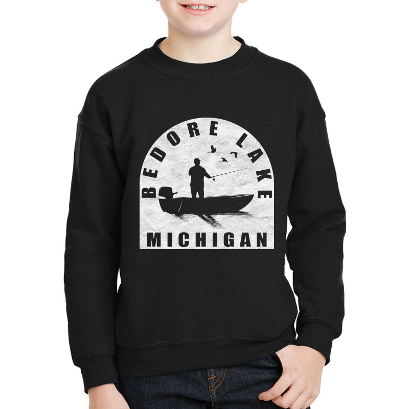 Bedore Lake Fishing Michigan Youth Sweatshirt | Artistshot