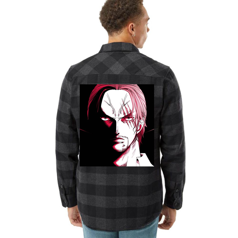 One Piece Shanks Red Hair Flannel Shirt | Artistshot