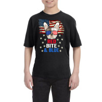 Hot Trend Red Bite & Blue Dog 4th Of July French Bulldog Youth Tee | Artistshot