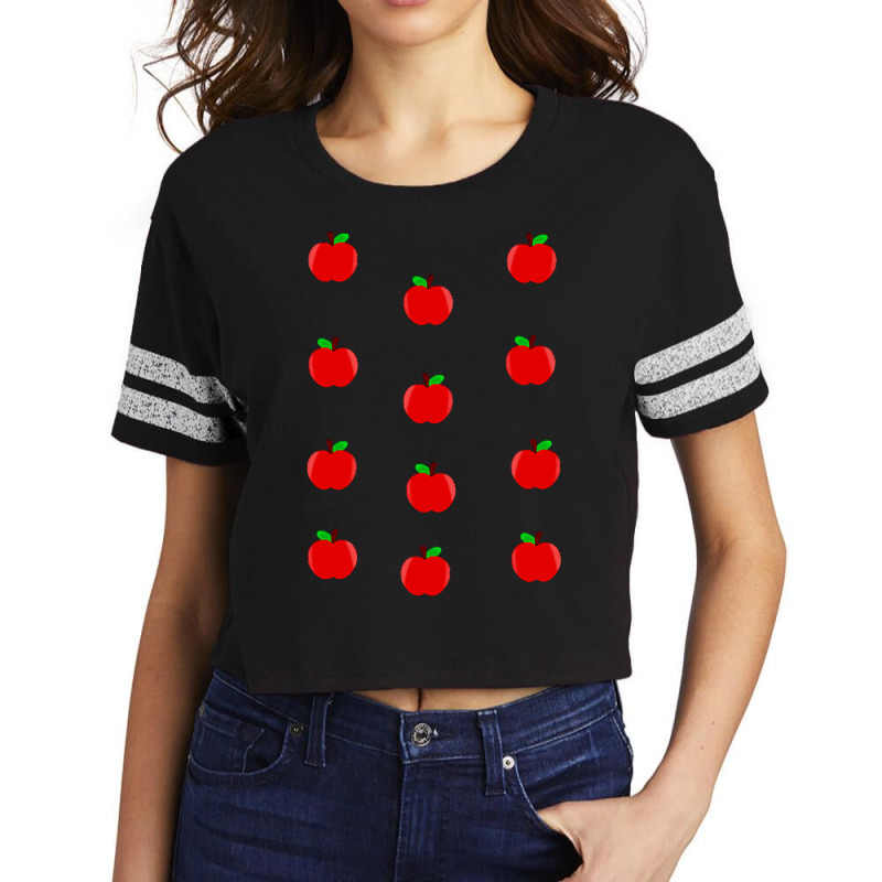 Apple Pattern-5vyp6 Scorecard Crop Tee by resaleberries875 | Artistshot