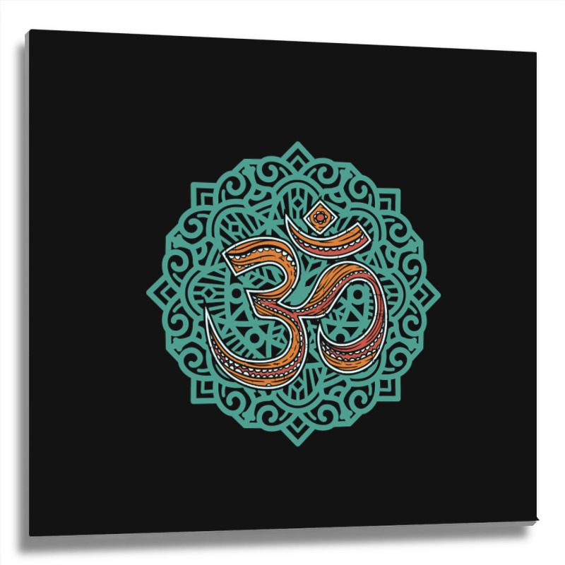 Hot Trend Om Yoga Tribal Goa Sign Metal Print Square | Artistshot