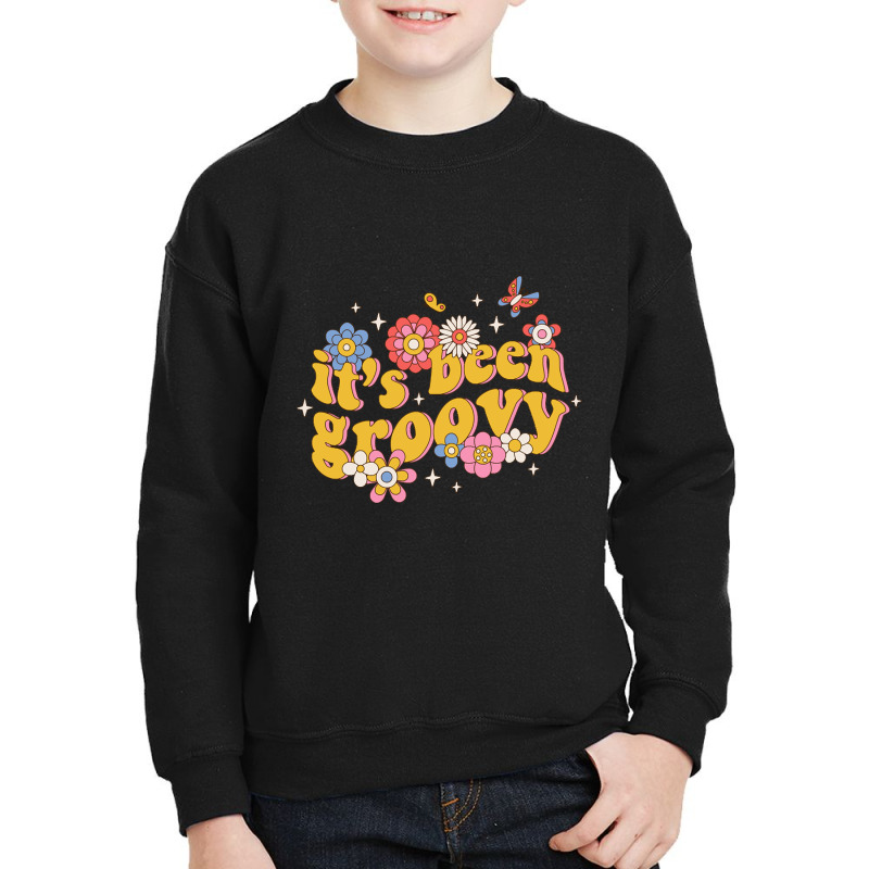 It's Been Groovy Smile Blossoms Flowers Retro Butterfly Youth Sweatshirt by geishascessation326 | Artistshot