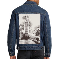 London Painting Art Men Denim Jacket | Artistshot