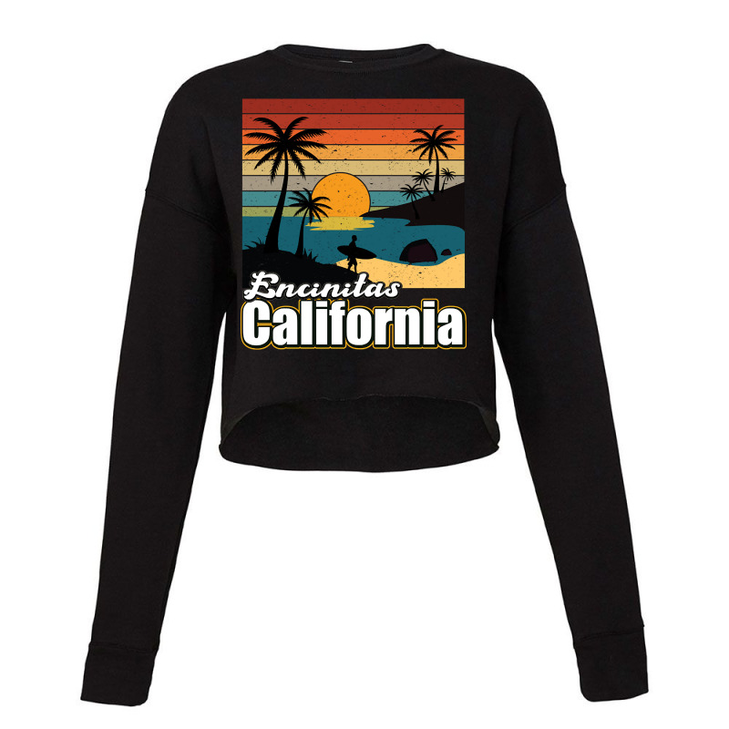 Limited Edition Surf Encinitas California Surfing Beach Gift Cropped Sweater by Jankonen637 | Artistshot