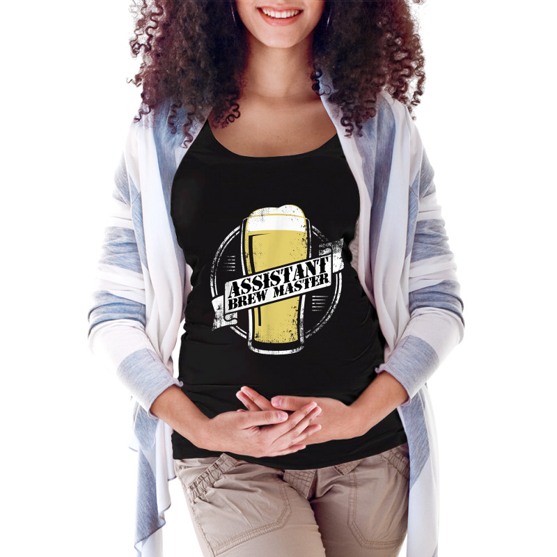 Assistant Brew Master Beer Brewing Maternity Scoop Neck T-shirt by genuinelyseriously4 | Artistshot