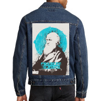 Charles Darwin Painting Art Men Denim Jacket | Artistshot