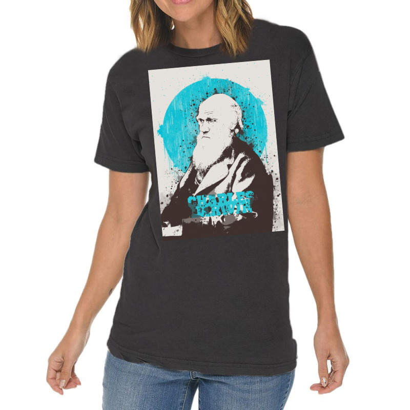 Charles Darwin Painting Art Vintage T-shirt | Artistshot