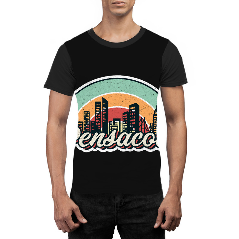 Pensacola City Retro Graphic T-shirt | Artistshot