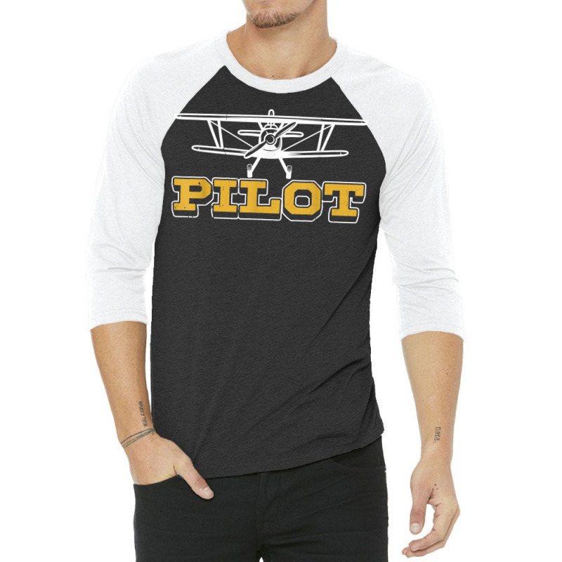 Pilot Aircraft Private Small Airplane T Shirt 3/4 Sleeve Shirt by alysestick8m7 | Artistshot