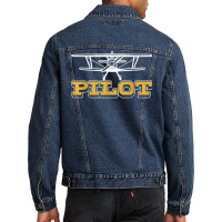 Pilot Aircraft Private Small Airplane T Shirt Men Denim Jacket | Artistshot