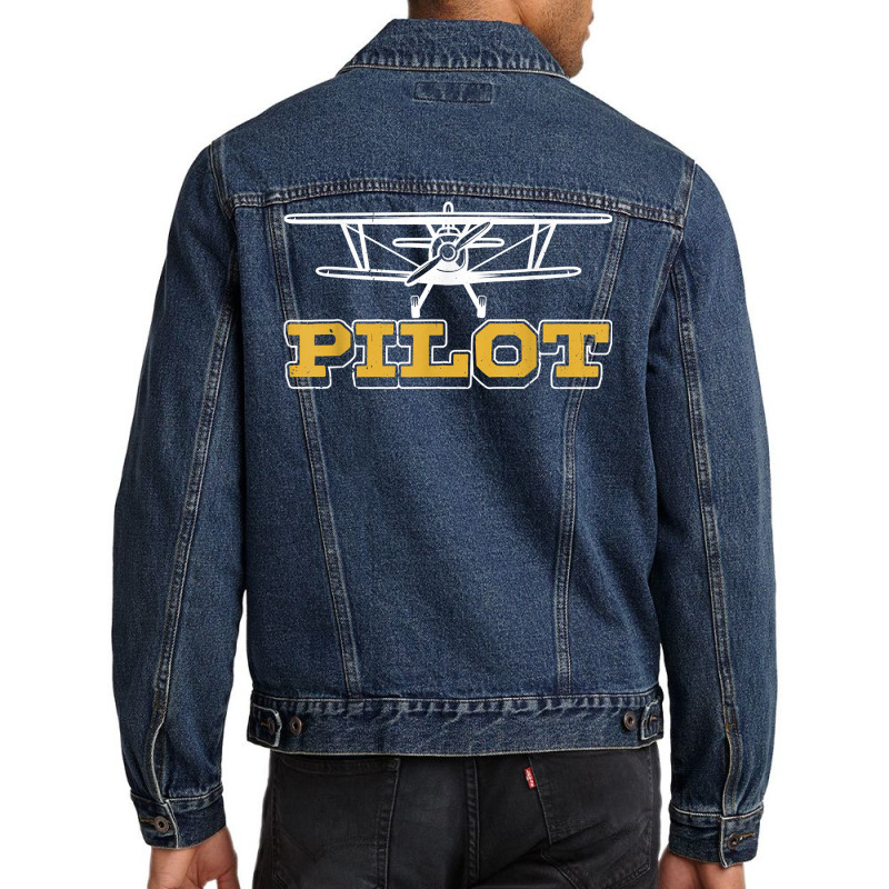 Pilot Aircraft Private Small Airplane T Shirt Men Denim Jacket by alysestick8m7 | Artistshot