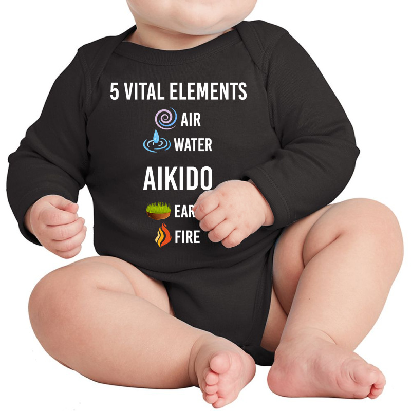 5 Elements Aikido Long Sleeve Baby Bodysuit by reallyfemales1 | Artistshot