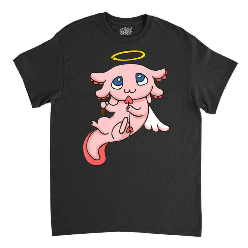 Hot Trend My Axolotl Is My Valentine Cupid Axolotls Valentines Day Classic T-shirt by Hugo Flowers | Artistshot