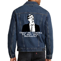 They're Coming To Get You, Gift Red Men Denim Jacket | Artistshot