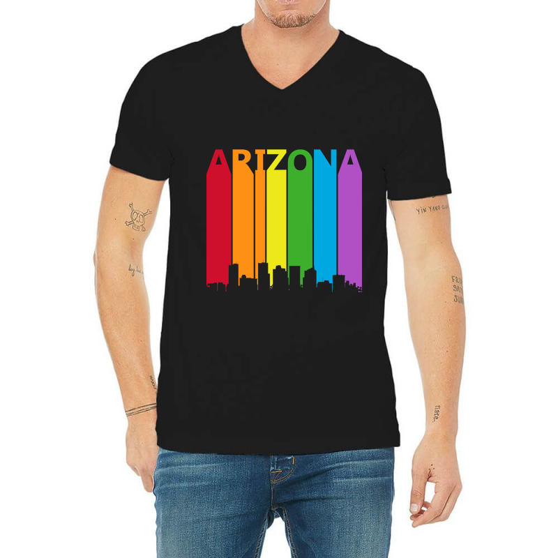 Arizona Lgbt Pride Support V-neck Tee | Artistshot