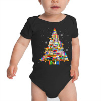 Librarian And Book Lover Christmas Library Tree Lights Xmas T Shirt Baby Bodysuit | Artistshot