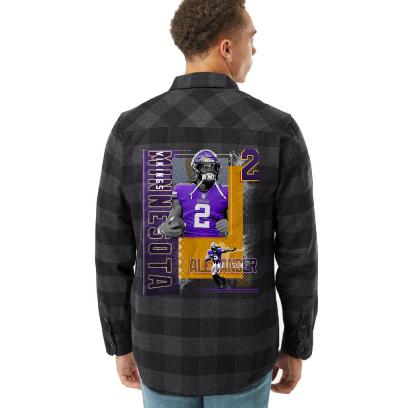 Alexander Mattison Football Paper Poster Vikings 2 Flannel Shirt | Artistshot