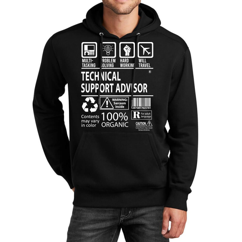 Trending Technical Support Advisor T Shirt - Multitasking Certified Jo Unisex Hoodie by Jankonen637 | Artistshot