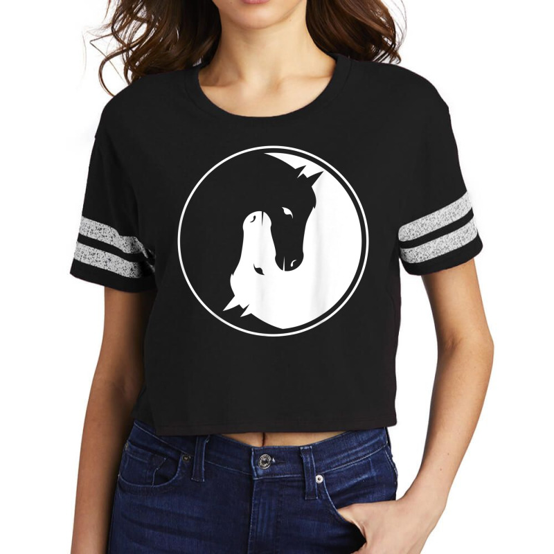 Yin And Yang Horse  For Every Horseman And Rider! Scorecard Crop Tee by SamuelTABraun | Artistshot