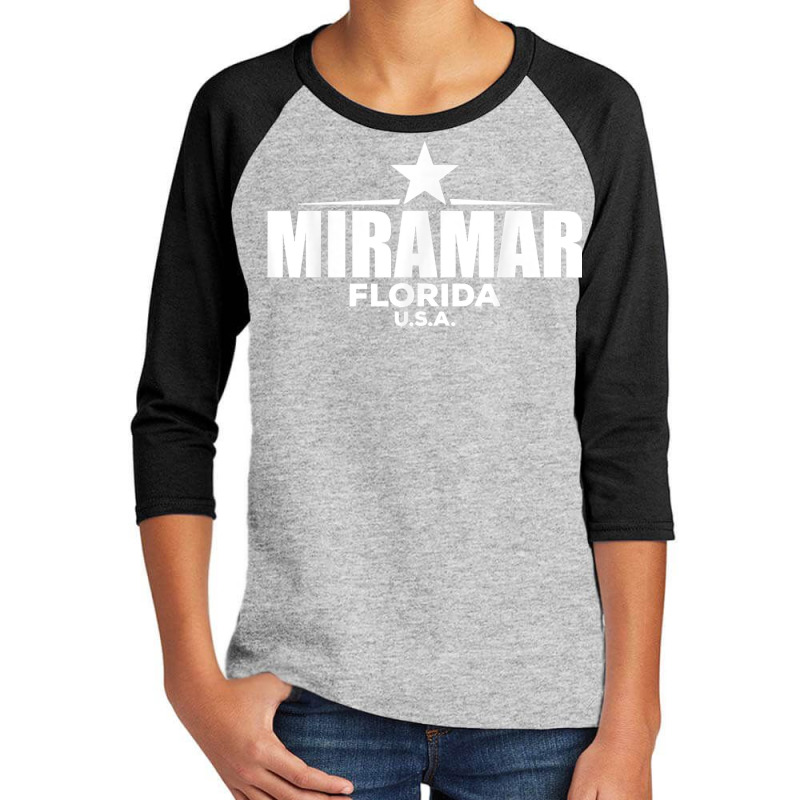 Miramar Florida Retro Vintage T Shirt Youth 3/4 Sleeve | Artistshot