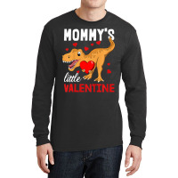 Trending Kids Dinosaur Valentines Day Mommy's Little Valentine T-rex B Long Sleeve Shirts | Artistshot