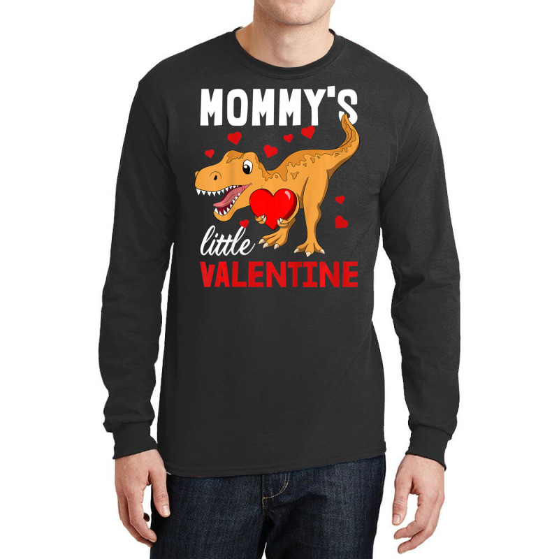 Trending Kids Dinosaur Valentines Day Mommy's Little Valentine T-rex B Long Sleeve Shirts by Trudeau Palmer | Artistshot