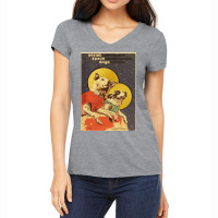 Vintage Russian Soviet Propaganda The Space Race Dogs Retro Ussr Women's V-neck T-shirt | Artistshot