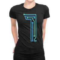 Number One Circuit Design Ladies Fitted T-shirt | Artistshot