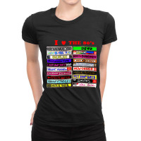 I Love The 80's Tapes Electronic Synth Pop New Wave Goth Ladies Fitted T-shirt | Artistshot