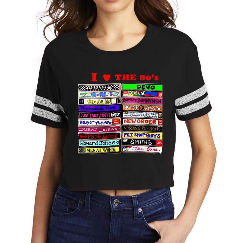 I Love The 80's Tapes Electronic Synth Pop New Wave Goth Scorecard Crop Tee by JoshuaDavidRocoe | Artistshot