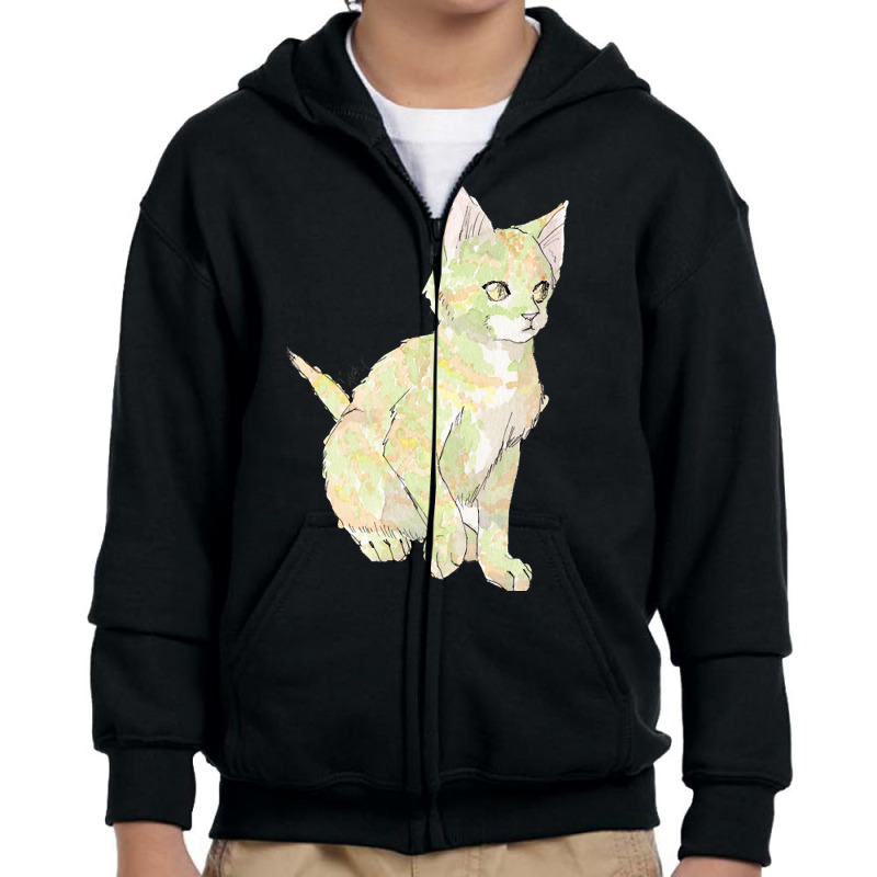 Caramel Apple Kitten Youth Zipper Hoodie by dealgummy642 | Artistshot