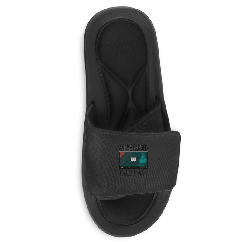 Anime Paused Talk Fast Slide Sandal | Artistshot