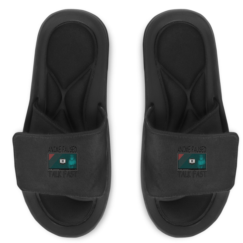 Anime Paused Talk Fast Slide Sandal | Artistshot