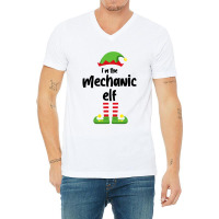 I'm The Mechanic Elf Family Matching Christmas Pajama V-neck Tee | Artistshot