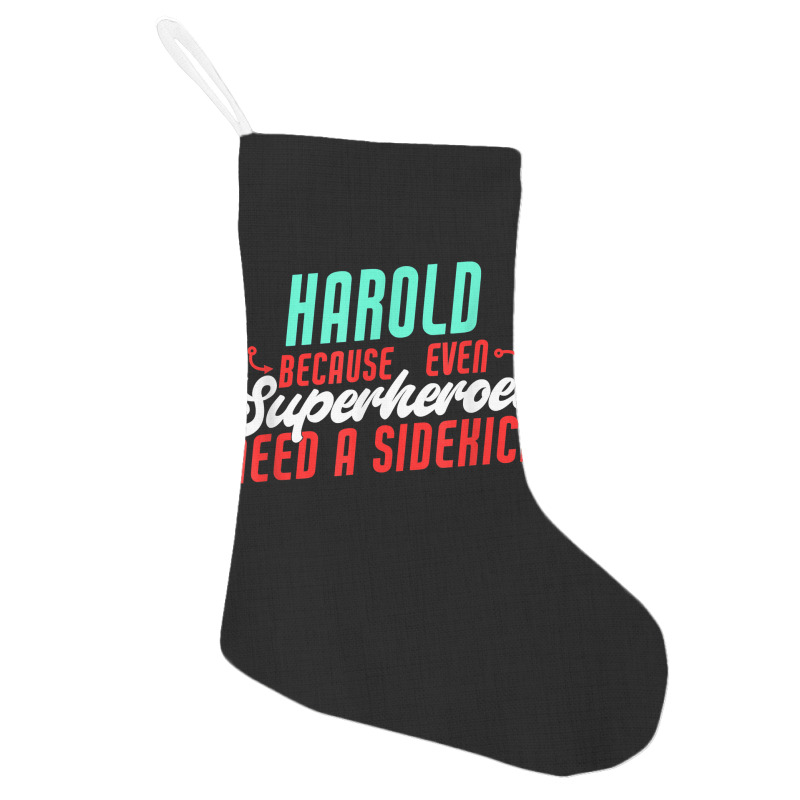 Harold Because Even Superheroes Need A Sidekick Funny Harold T Shirt Holiday Stocking by barrydygertkkx | Artistshot