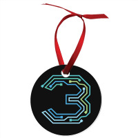 Number Three Circuit Design Ornament | Artistshot