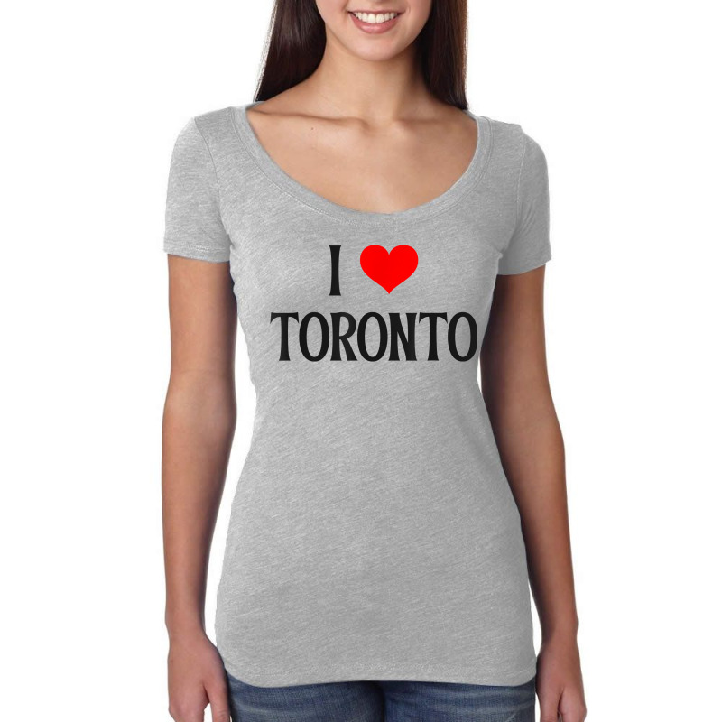 I Love Toronto Canada Maple Family Holiday Travel Souvenir T Shirt Women's Triblend Scoop T-shirt by kayleeantb2tp | Artistshot