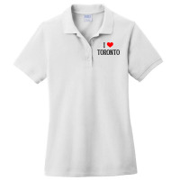 I Love Toronto Canada Maple Family Holiday Travel Souvenir T Shirt Ladies Polo Shirt | Artistshot