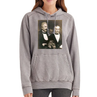 Elbert Einstein With Charlie Chaplin Vintage Hoodie | Artistshot