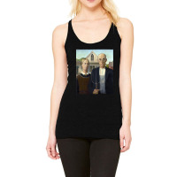 American Gothic, By Grant Wood, Oil On Beaverboard, 1930. Racerback Tank | Artistshot