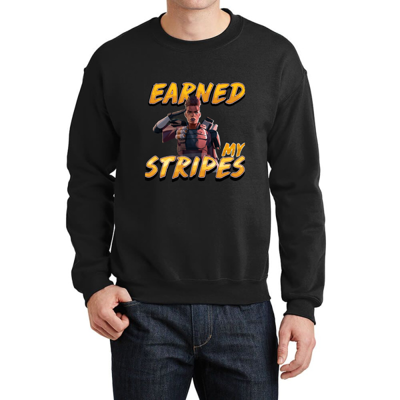 Apex Legends Holosprays Bangalore Earned My Stripes Black Crewneck Sweatshirt by JemmaLyna | Artistshot