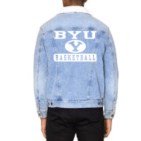 Byu Cougars Basketball Officially Licensed Pullover Hoodie Unisex Sherpa-lined Denim Jacket | Artistshot