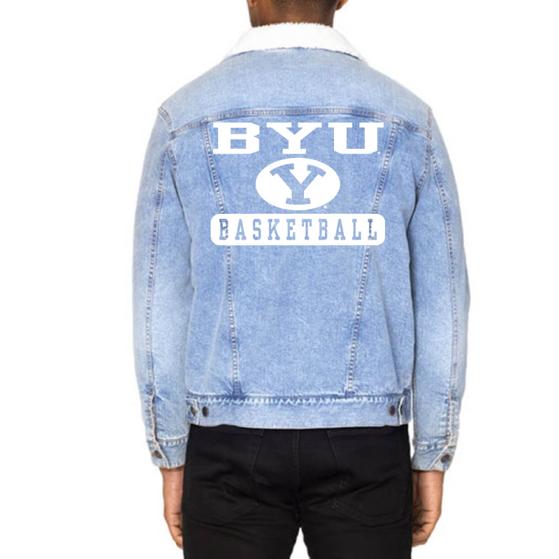 Byu Cougars Basketball Officially Licensed Pullover Hoodie Unisex Sherpa-Lined Denim Jacket by linbere | Artistshot